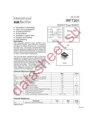 IRF7201 datasheet  